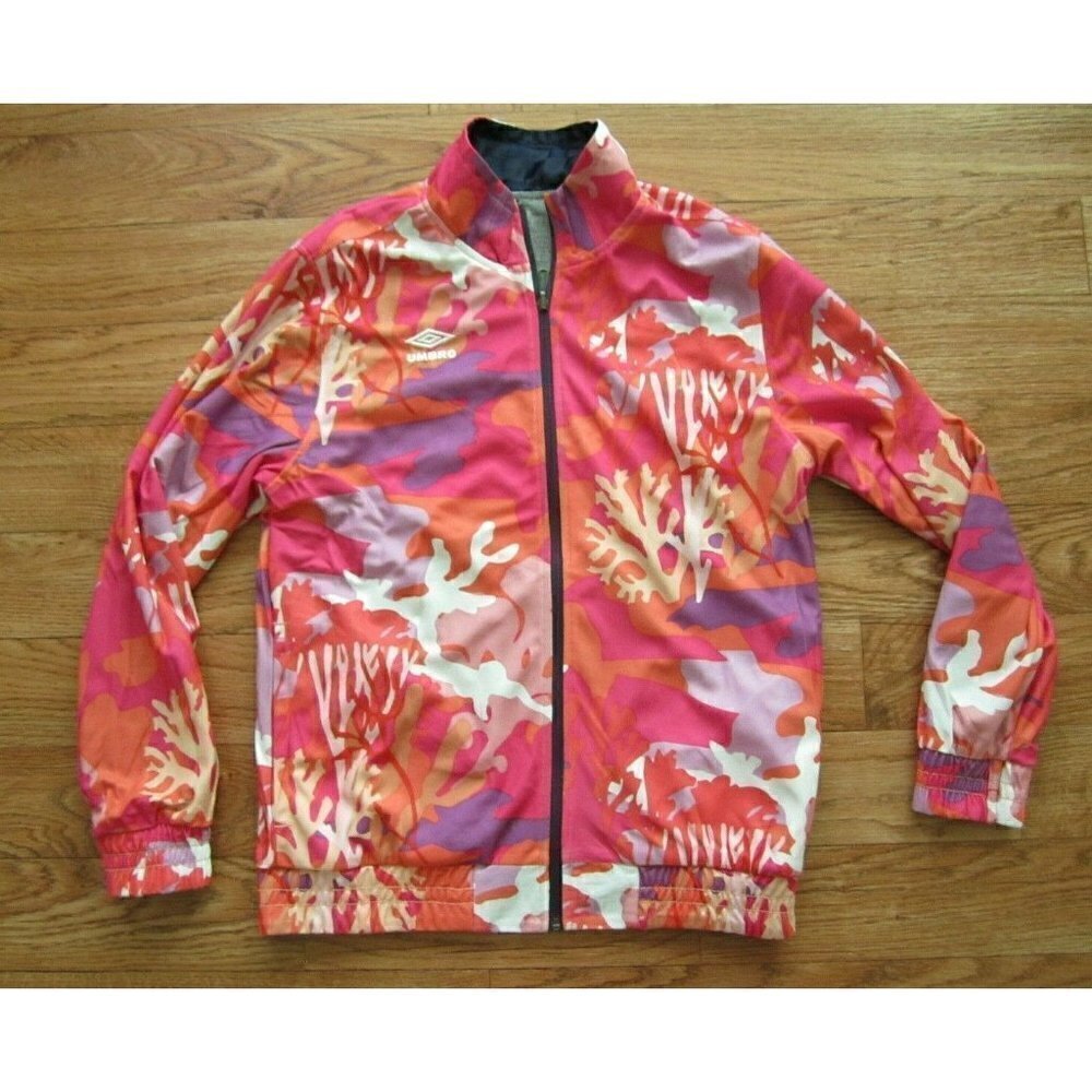 New W/ Defect Umbro Premier Coral Studios Reversible Jacket Sz M